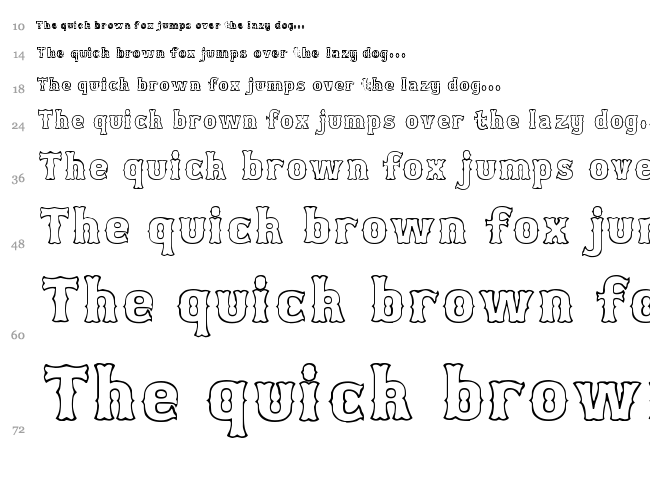 Bosox font waterfall